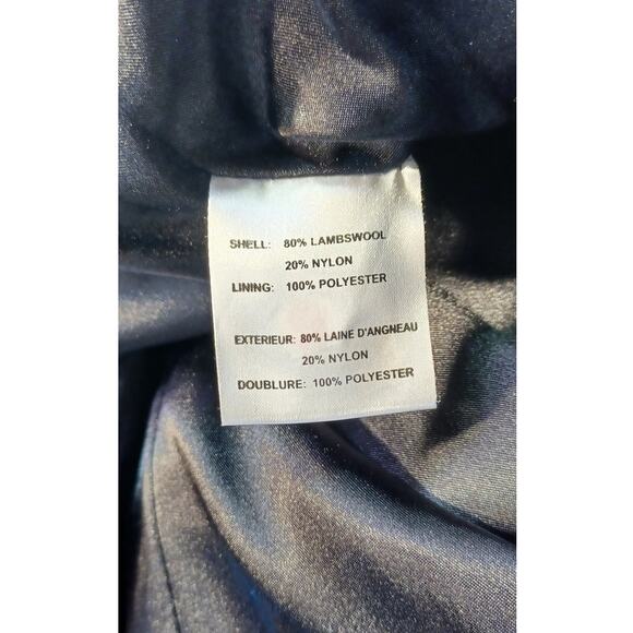 Forecaster Women's Black Lambs Wool Blend Funnel Neck Pea Coat Size 16 Plus Size - Picture 7 of 8